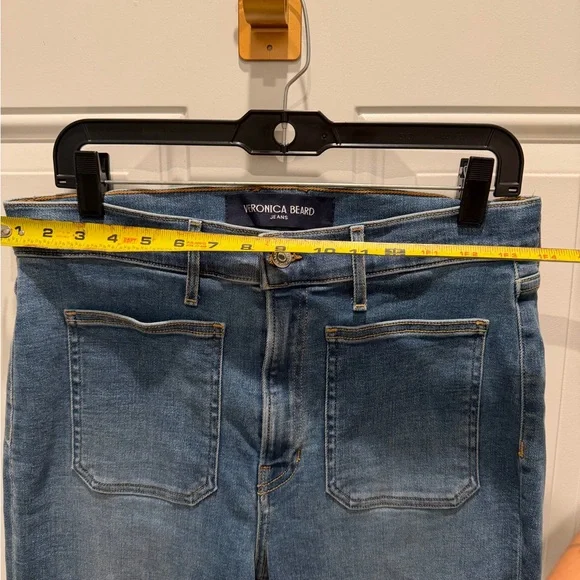 Veronica Beard Beverly Skinny Flare Patch Pocket Jeans